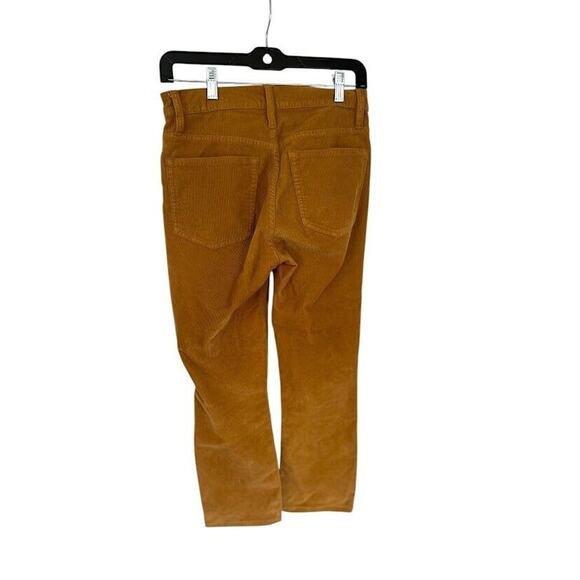 J Crew Womens Corduroy Ankle Straight Pant Size 26 Mustard Yellow Brown Stretch - Picture 3 of 5